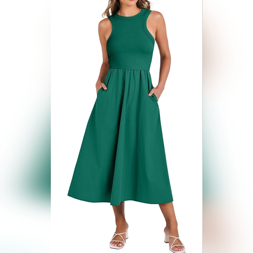 Maxi A Line Tiered Dress